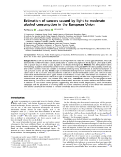 Estimation of cancers caused by light to moderate alcohol consumption in the European Union